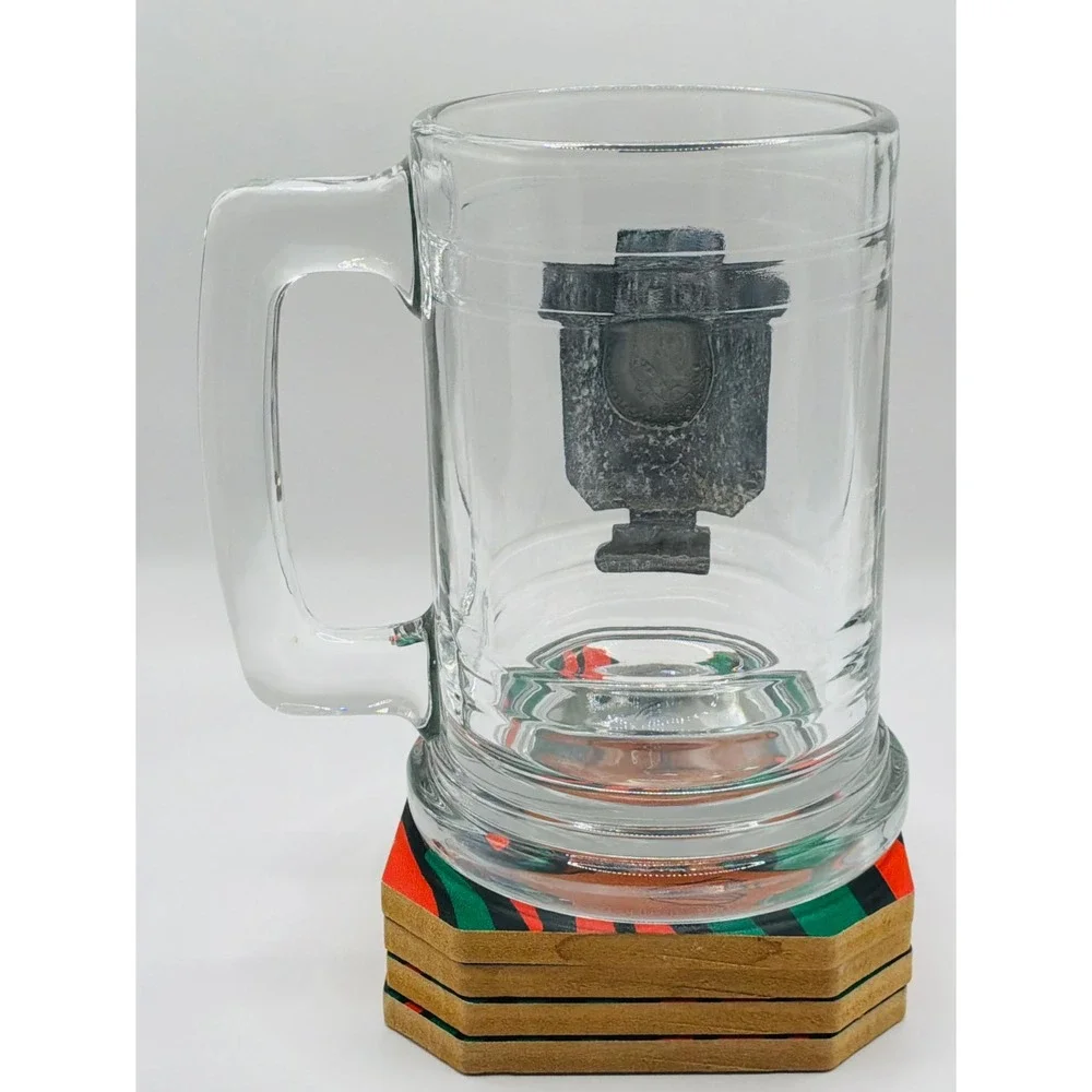 Indiana University 16oz Glass Beer Stein Mug IU Hoosiers